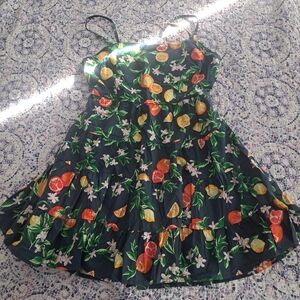 Mahila By Anthropologie Cotton Citrus Mini Dress